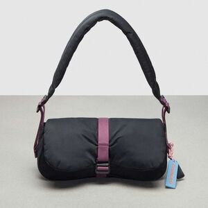 NWT Coach Coachtopia Loop Puffy Wavy Dinky Shoulder Bag CQ859 Black
